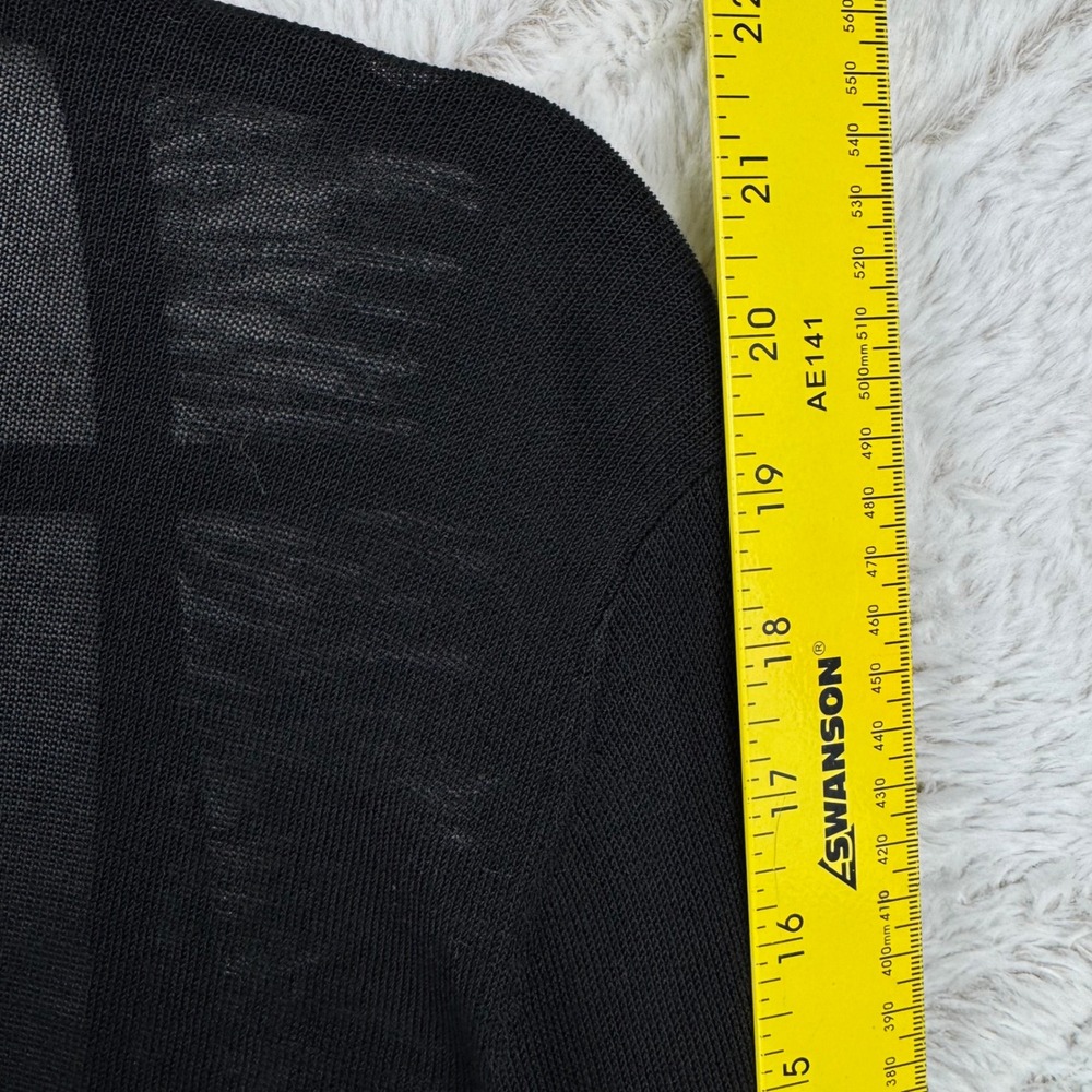 Chicos Travelers Cardigan Womens 2 Large Black White Abstract Open Front - Picture 8 of 9